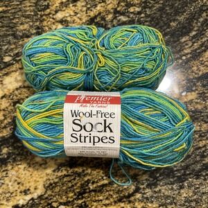 Lot of 1 + Skeins Premier Wool-Free Sock Yarn 235 yds 1.7 Oz Oasis Color 42-05
